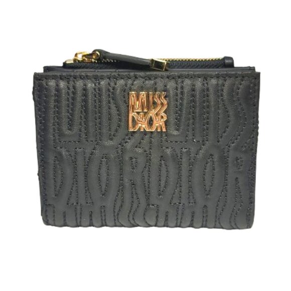 Dior Handbags - Miss Dior Dahlia Wallet Black Lambskin with Quilted Miss Dior Allover Motif